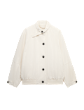 Washed Satin Look Bomber Jacket