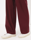 Straight Leg High Rise Trousers