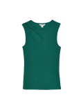 Cotton Rich Ribbed Cut Out Vest