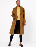 Wool Checked Reversible Overcoat