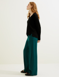 Pure Tencel™ Ribbed V-Neck Longline Top