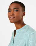Checked Midi Shirt Dress
