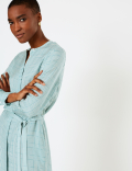 Checked Midi Shirt Dress
