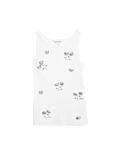 Cotton Rich Floral Embellished Vest