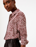 Pure Silk Printed Relaxed Fit Shirt
