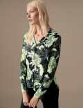 Floral Collared Long Sleeve Shirt