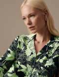 Floral Collared Long Sleeve Shirt