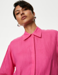 Pure Irish Linen Collared Relaxed Shirt
