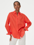 Pure Irish Linen Collared Relaxed Shirt