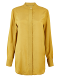 Mandarin Collar Longline Relaxed Fit Blouse