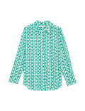 Cupro Rich Printed Collared Shirt