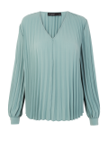 Pleated V-Neck Blouse