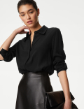 Cupro Rich Collared Shirt