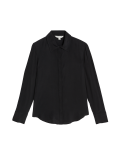 Cupro Rich Collared Shirt