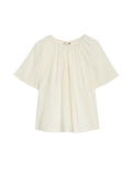 Modal Rich Round Neck Relaxed Blouse
