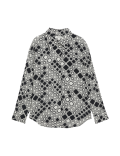 Cupro Rich Printed Collared Shirt