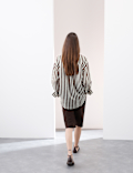 Pure Ramie Striped Shirt