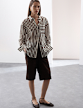 Pure Ramie Striped Shirt