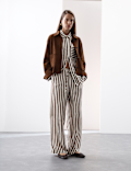 Pure Ramie Striped Shirt