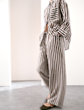 Pure Ramie Striped Shirt