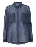 Sheer Oversized Button Detailed Shirt