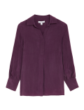 Collared Relaxed Longline Popover Blouse