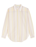 Silk Blend Striped Long Sleeve Shirt