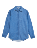 Lyocell Denim Collared Shirt
