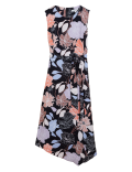 Floral Sleeveless Midi Shift Dress