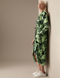 Cupro Rich Floral Midaxi Shirt Dress