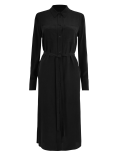 Pure Silk Midi Shirt Dress