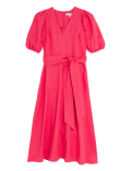 Pure Irish Linen V-Neck Midaxi Waisted Dress