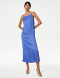 Satin Square Neck Midaxi Slip Dress