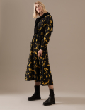 Floral Belted Maxi Waisted Dress
