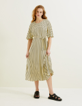 Geometric Midi Kimono Dress