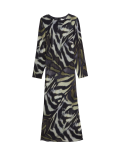 Cupro Rich Printed Midaxi Waisted Dress