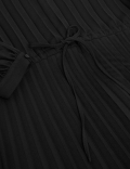 Pleated Long Sleeve Dress