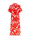 Cupro Rich Printed Midaxi Shirt Dress