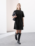Scuba Mini Shift Dress