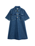 Pure Cotton Mini Shirt Dress