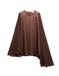 Cupro Rich Cape Detail Mini Dress