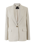 Cotton Rich Single Breasted Blazer with Linen