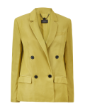 Linen Blend Double Breasted Blazer