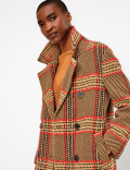 Checked Boyfriend Coat