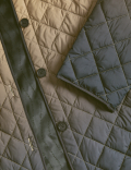 Ombre Quilted Collarless Jacket