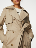 Cotton Rich Belted Longline Trench Coat