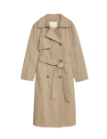 Cotton Rich Belted Longline Trench Coat