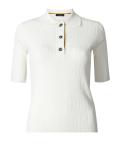 Ribbed Short Sleeve Knitted Top
