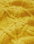 Wool Rich Cable Knit Crew Neck Jumper