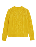 Wool Rich Cable Knit Crew Neck Jumper